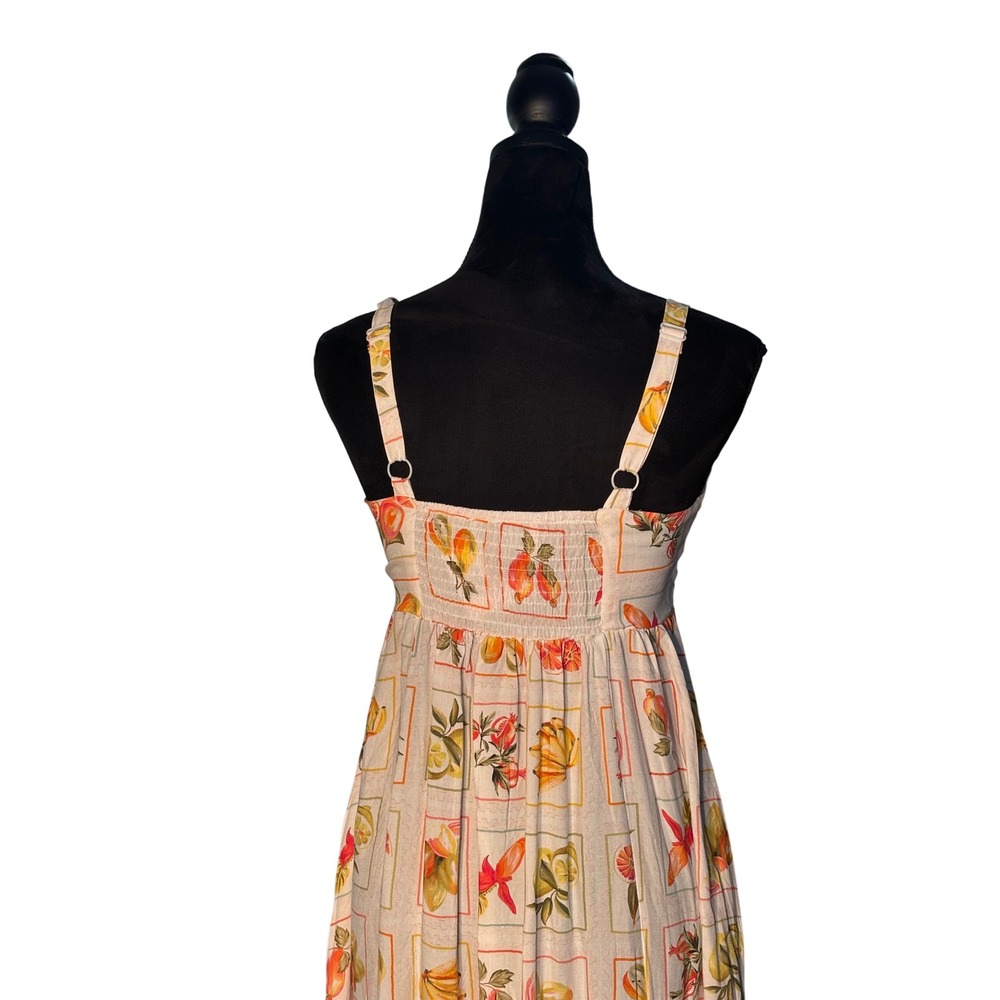 Paper Heart Fruit Print Maxi Dress White Citrus Tropical TPH93531 Small NWT - Picture 13 of 15